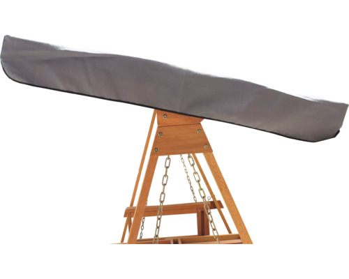Housse de protection pour balancelle hollywoodienne sur structure en bois avec suspension à chaînes