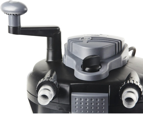 Detailansicht eines Teichfilters