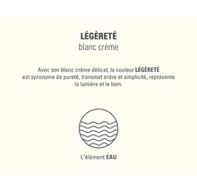 Caractéristiques de la couleur légèreté avec symbole de l''élément eau