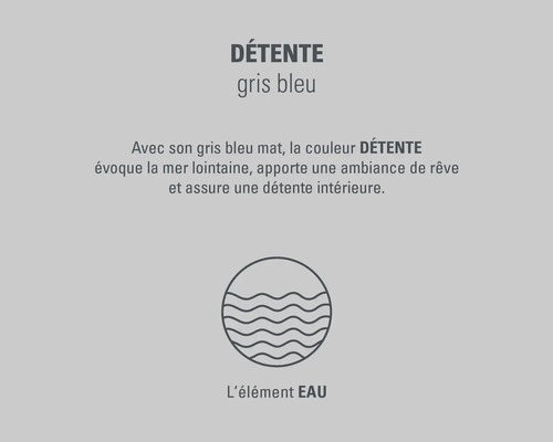 Détente grâce à la couleur gris bleu