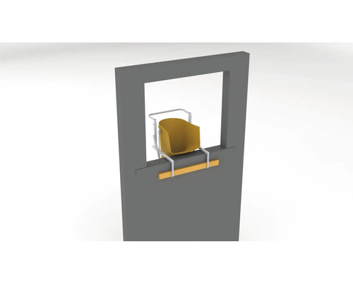 Gelber Kinder-Einhängesitz für die Türbefestigung