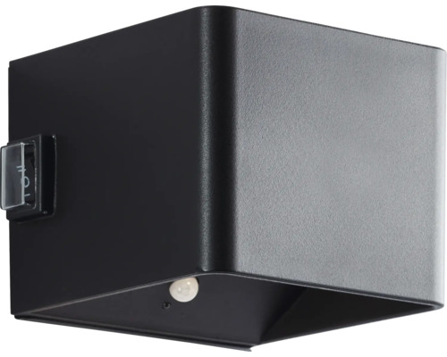 Kubische Wandleuchte mit Schalter