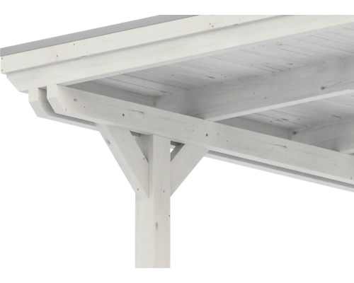 Vue détaillée d''une pergola en bois avec structure porteuse