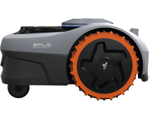 Vue latérale du robot tondeuse