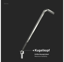 INBUS® 71512 Winkelschraubendreher (extra lang) 4mm, mit Kugelkopf — Made in Germany