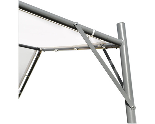 Vue détaillée d''un pavillon avec cadre métallique