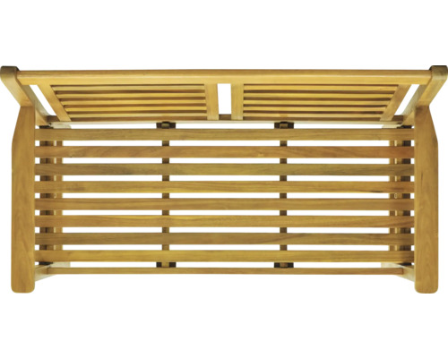 Banc en bois avec structure à lamelles