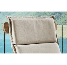 Coussin de chaise longue de jardin avec revêtement en tissu
