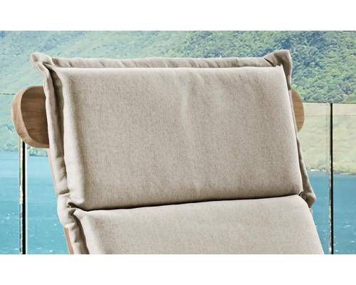 Coussin de chaise longue de jardin avec revêtement en tissu