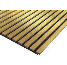 Panneau acoustique avec des nervures en bois