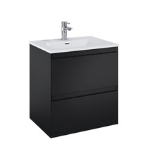 Jungborn Waschtischunterschrank DECEM BxHxT 600 x 635 x 458 mm Frontfarbe schwarz matt