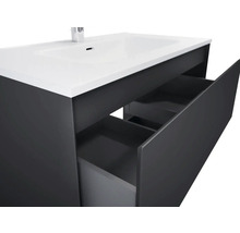 Jungborn Waschtischunterschrank DECEM BxHxT 800 x 635 x 458 mm Frontfarbe schwarz matt