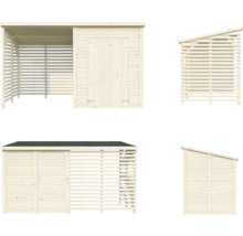 Gartenhaus Palmako Leif 3,0+2,9m² inkl. Fußboden 377 x 187 cm grau