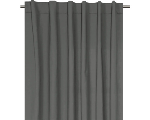 Grauer Vorhang mit Faltenbandaufhängung