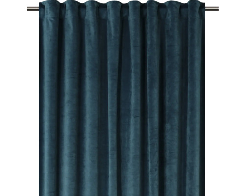 Blauer Dekoschal aus Stoff mit Ösenaufhängung