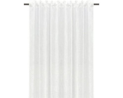 Weißer Gardinenschal mit Faltenbandaufhängung an einer Gardinenstange