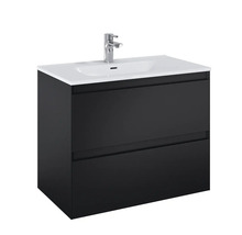 Jungborn Waschtischunterschrank DECEM BxHxT 800 x 635 x 458 mm Frontfarbe schwarz matt