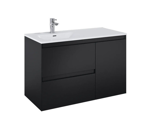 Waschtischunterschrank mit Waschbecken und Armatur