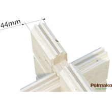 Gartenhaus Palmako Ines 11,1 m² Schiebetür Isolierglas inkl. Fußboden 434 x 379 cm natur