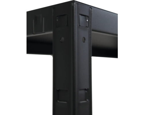 Detailaufnahme eines Metallregals