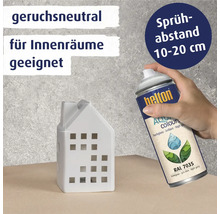 Helton Logo. Sprühdose mit dem Hinweis geruchsneutral und für Innenräume geeignet.