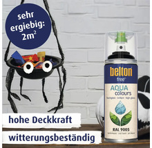 Belton Free Aqua Colours Lackspraydose mit Spinne, Informationen zu hoher Deckkraft und Wetterbeständigkeit