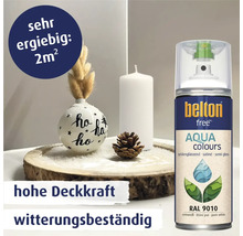 Belton Free Aqua Colours Sprühlack Dose vor weihnachtlicher Dekoration