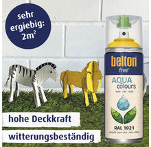 Belton Free Aqua Colours Lackspraydose in Rapsgelb mit Spielzeugtieren