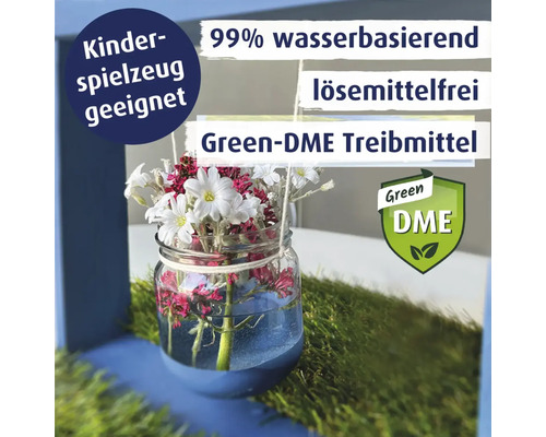 Geeignet für Kinderspielzeug, 99 % wasserbasiert, lösemittelfrei, Green DME Treibmittel