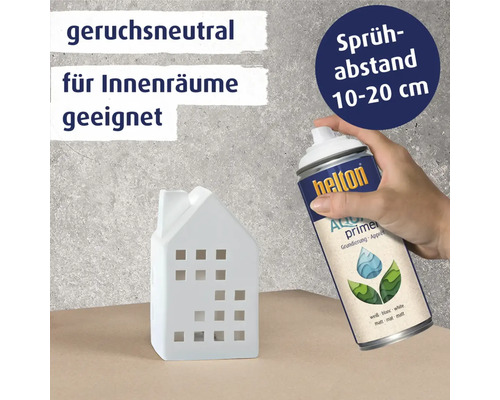 Hellton Aqua Primer Sprühlack und Dekorationsobjekt in Hausform