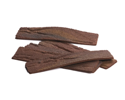 Plusieurs plaquettes de parement marron