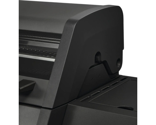 Vue détaillée d''un barbecue à gaz noir