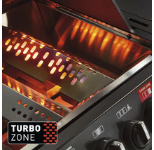 Innenansicht eines Grills mit Turbozone Funktion