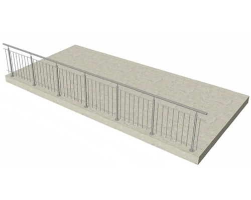 Metallgeländer auf Betonfläche