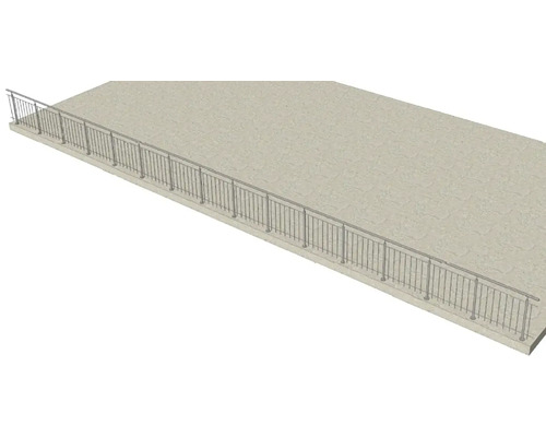 Geländer aus Metall auf einer Betonfläche