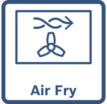 Air Fry Symbol: Luftstrom und Ventilator