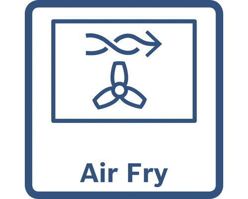 Air Fry Symbol: Luftstrom und Ventilator
