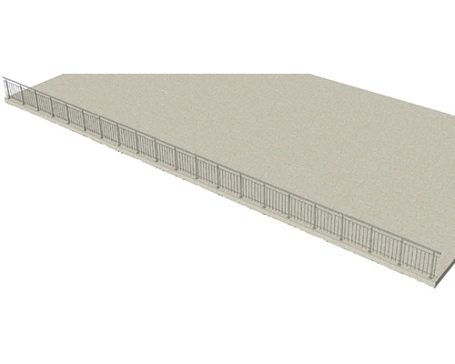 Garde-corps en métal sur surface bétonnée