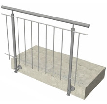 Pertura Geländer-Komplettset Vesta Edelstahl mit Rundstäben für Seitenmontage B: 1,5 m
