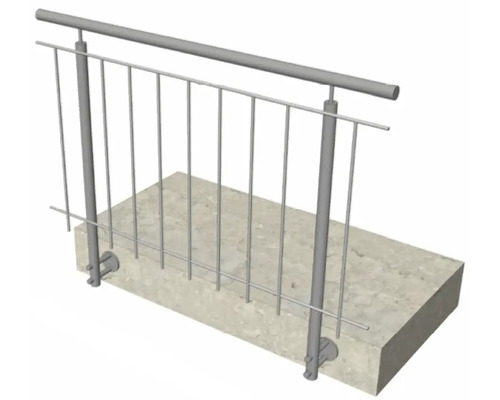 Garde-corps métallique sur support en béton