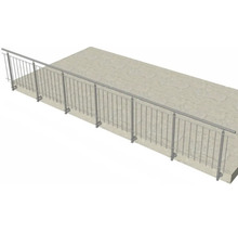 Pertura Geländer-Komplettset Vesta Edelstahl mit Rundstäben für Seitenmontage B: 6 m