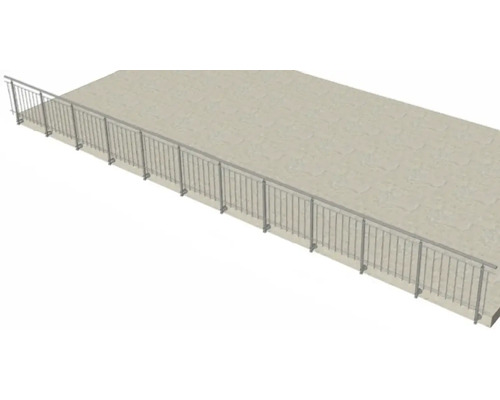 Garde-corps métallique pour montage sur béton