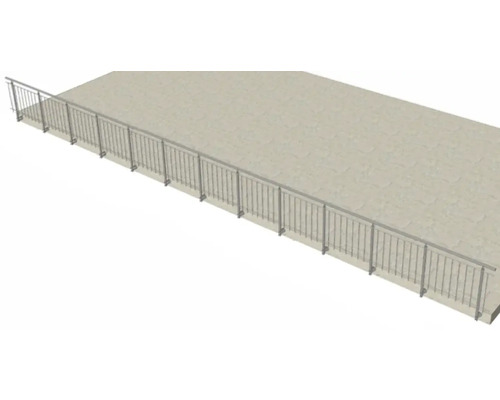 Garde-corps métallique sur une terrasse