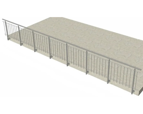 Garde-corps métallique pour la protection contre les chutes sur béton