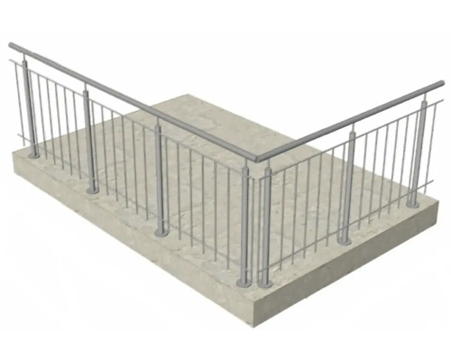 Garde-corps en acier inoxydable sur base en béton