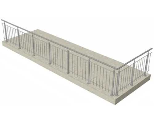 Illustration d''un balcon avec garde-corps en acier inoxydable