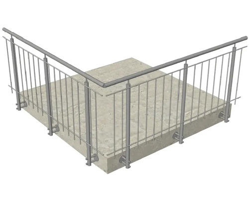 Garde-corps métallique pour montage sur béton