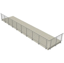 Pertura Geländer-Komplettset Vesta L-Form Edelstahl mit Rundstäben für Seitenmontage B: 11 m