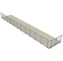 Pertura Geländer-Komplettset Vesta L-Form Edelstahl mit Rundstäben für Seitenmontage B: 13 m