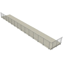 Pertura Geländer-Komplettset Vesta L-Form Edelstahl mit Rundstäben für Seitenmontage B: 15 m